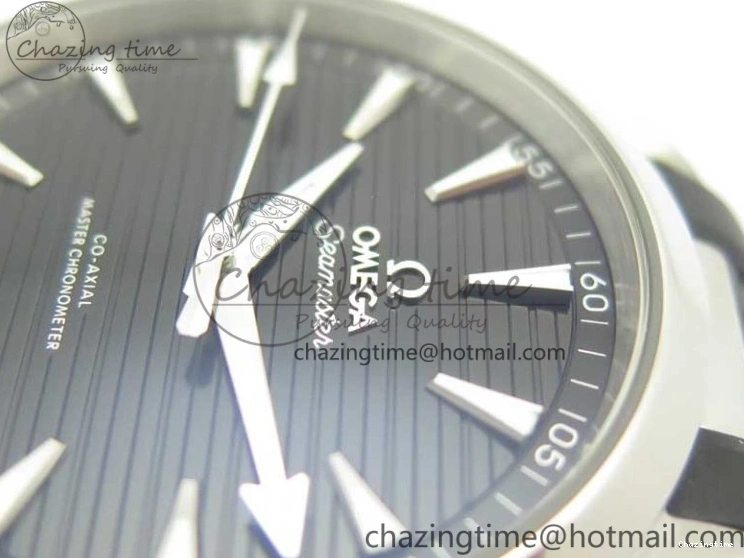 0308 Aqua Terra 150M Master Chronometers VSF 1:1 Best Edition Black Dial SS Hand on Black Rubber Strap A8900 Super Clone Unisex 8005